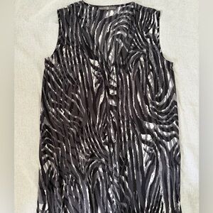 Chic Zebra Print Sleeveless Blouse
